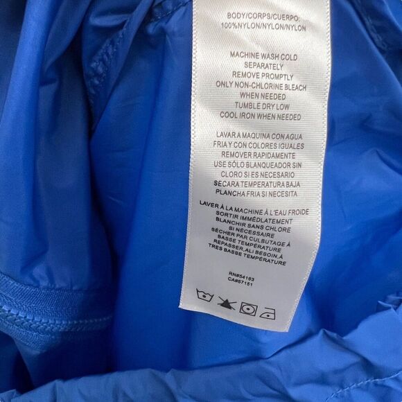 Tommy Hilfiger Jacket Womens L Blue Hoodie Windbreaker Full Zip Flag Sporty NEW - Picture 7 of 12